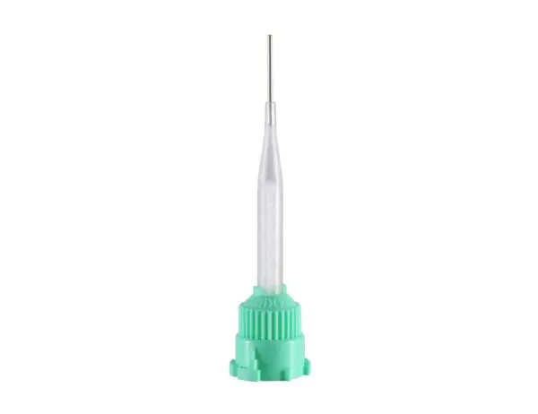 Clear Automix Tips with Bendable 19 Gauge Metal Cannula