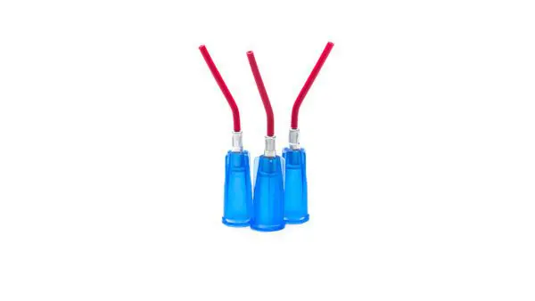 22 Gauge Dark Blue Prebent Red Dropper Tips